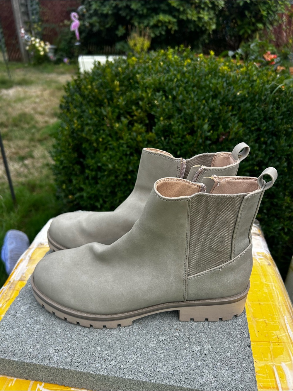 SM New York Women's Neutral Ankle Boots - Taupe Chelsea Style Size 8.5M